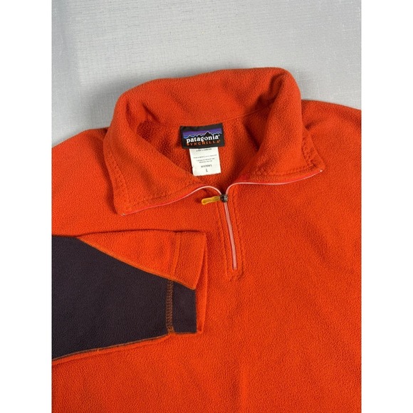 Patagonia Tops - Patagonia Synchilla Fleece Pullover Womens L Orange Quarter Zip Mid Layer Jacket